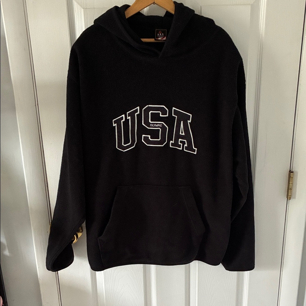Black USA Olympic Fleece Hoodie